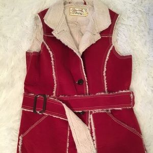 Organic cotton red vest